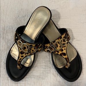 Marc Fisher leopard print sandals